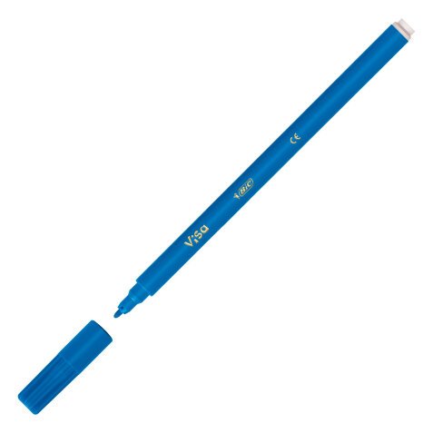 Viltstift Bic Visa met dopje punt 2 mm - medium lijn 0,8 mm 