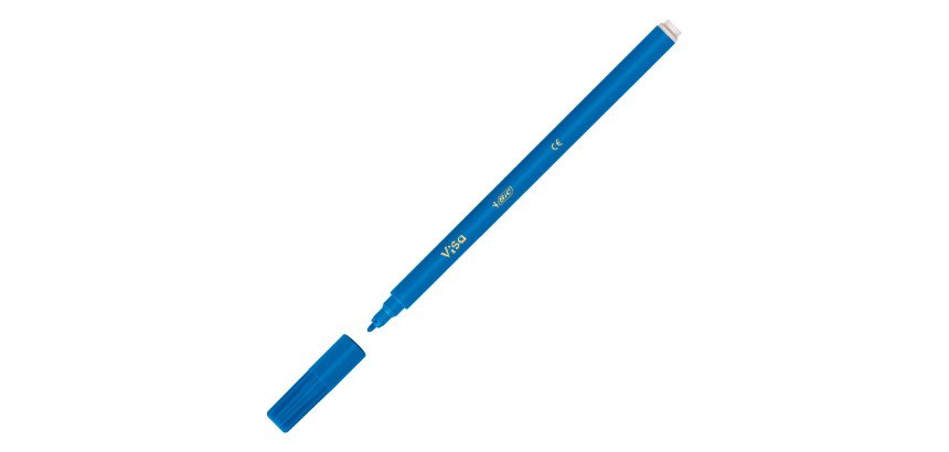 Viltstift Bic Visa met dopje punt 2 mm - medium lijn 0,8 mm 