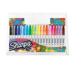Marqueur permanent à capuchon Sharpie pointe conique fine - couleurs assorties - Pochette de 20