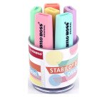 Surligneur Stabilo Boss couleurs assorties pastels - Pot à crayon de 6