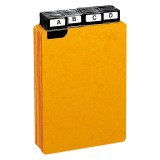 Guide de classement 148 x 105 mm Exacompta jaune - Jeu de 24