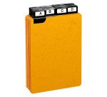 Guide de classement 148 x 105 mm - Exacompta Jaune - Jeu de 24