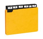 Guide de classement 105 x 148 mm Exacompta jaune - Jeu de 24