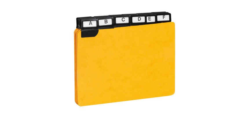 Guide de classement 105 x 148 mm Exacompta jaune - Jeu de 24