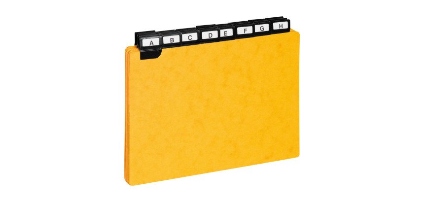 Guide de classement 148 x 210 mm Exacompta Jaune - Jeu de 24