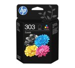 HP 303 Pack 2 cartouches : 1 noire + 1 cartouche 3 couleurs pour imprimante jet d'encre