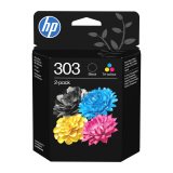 HP 303 Pack 2 cartouches : 1 noire + 1 cartouche 3 couleurs pour imprimante jet d'encre