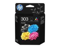 HP 303 Pack 2 cartouches : 1 noire + 1 cartouche 3 couleurs pour imprimante jet d'encre