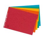 Intercalaire A3 carte lustrée colorée Exacompta 5 onglets neutres multicolores - 1 jeu