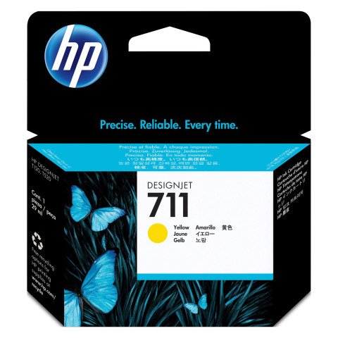 HP 711 (CZ132A) Cartucho original amarillo capacidad estándar