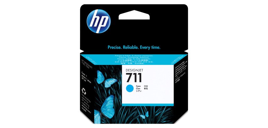 HP 711 (CZ13x) Cartucho original colores separados capacidad estándar