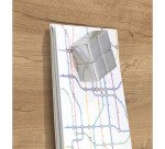 tableau en verre décor bois - 130 x 55 cm