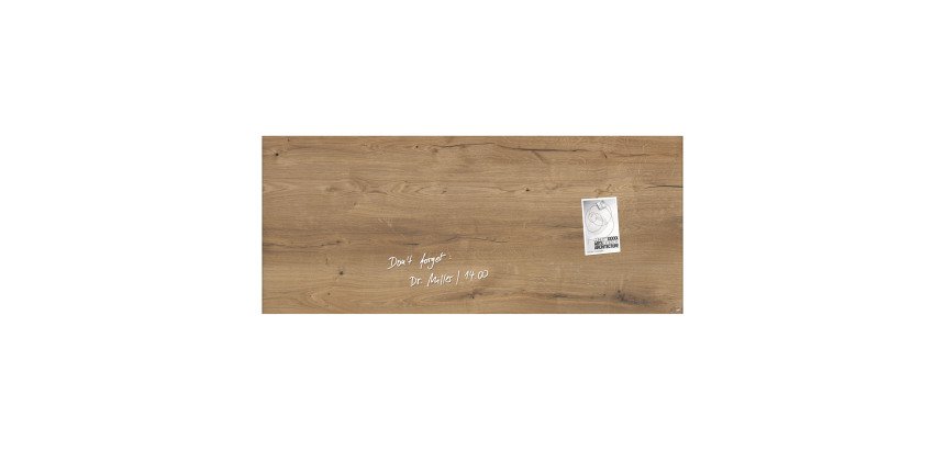 tableau en verre décor bois - 130 x 55 cm