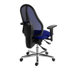 Chaise de bureau HOLLY SITNESS dossier maille - avec accoudoirs - Mécanisme Synchrone - Pieds chrome