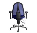 Chaise de bureau HOLLY SITNESS dossier maille - avec accoudoirs - Mécanisme Synchrone - Pieds chrome