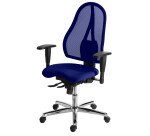 Chaise de bureau HOLLY SITNESS dossier maille - avec accoudoirs - Mécanisme Synchrone - Pieds chrome