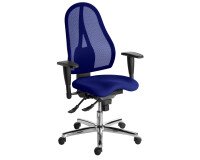 Bureaustoel HOLLY SITNESS met netstructuur rugleuning - met armleuningen - Synchroonmechanisme - Chroom onderstel