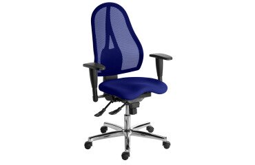 Sedia ergonomica Holly Sitness con schienale in rete con braccioli 3D base cromata