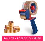 Pack de 36 cintas Polipro 66m x 50 mm translucido Tesa + Dispensador GRATIS