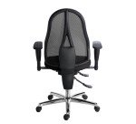 Chaise de bureau HOLLY SITNESS dossier maille - avec accoudoirs - Mécanisme Synchrone - Pieds chrome