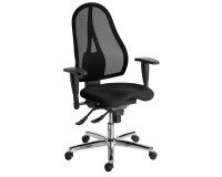 Chaise de bureau HOLLY SITNESS dossier maille - avec accoudoirs - Mécanisme Synchrone - Pieds chrome