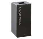 Borne de tri 40 L sans serrure cubatri gris - Tri divers