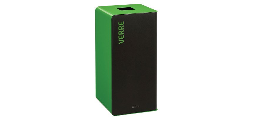 Borne de tri 40 L sans serrure Cubatri Rossignol vert - Tri verre