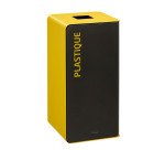Borne de tri 40 L sans serrure cubatri jaune - Tri plastique