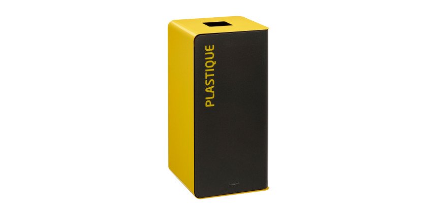 Sorting box 40 L without lock Cubatri yellow - residual plastic