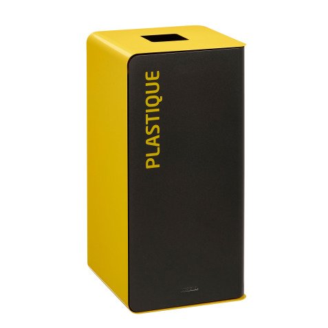 Borne de tri 40 L sans serrure cubatri jaune - Tri plastique