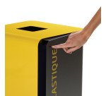 Borne de tri 40 L sans serrure cubatri jaune - Tri plastique