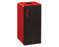 Sortierungsbox 40 L ohne Schloss Cubatri rot - Metall 