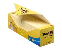 Pack de 18 blocs de notas Post-it 76 X 76 mm Amarillo + 6 GRATIS