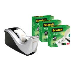 Pack 4 cintas Scotch Magic + Portarrollos GRATIS 