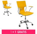 Silla con reposabrazos tapizada vinilo Bogarra + 1 GRATIS