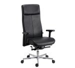 Fauteuil de bureau Tera Sitness cuir - avec accoudoirs - Mécanisme Synchrone - Pied aluminium