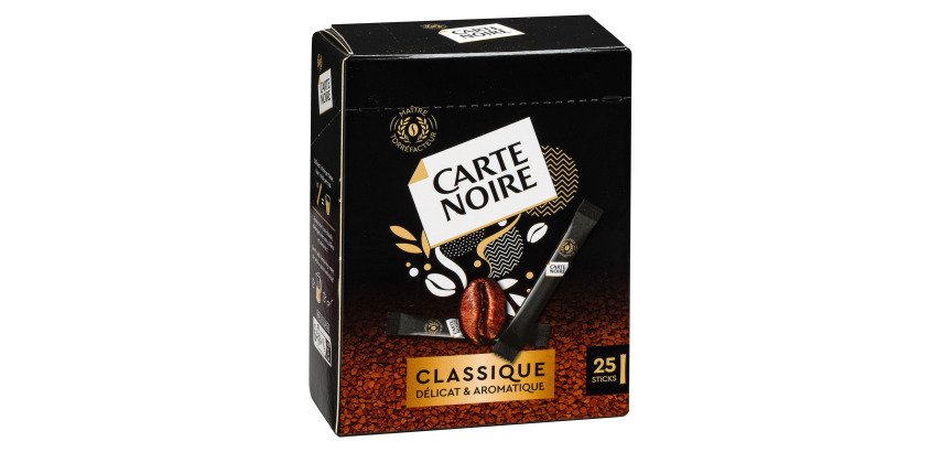 Sticks de café soluble Carte noire Classique - Boîte de 25