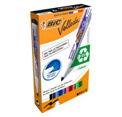 BIC 1701 Velleda Whiteboard Marker Round Assorted Pack of 4
