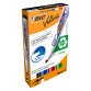 Marqueur effaçable Bic Velleda 1701 pointe ogive 4,95 mm - Boîte de 4 couleurs assorties