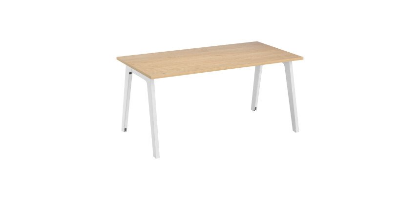 Mesa recta Eden Arco An 160 cm roble patas metal