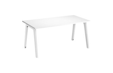 Mesa recta Eden Arco An 160 cm blanco patas metal