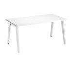 Bureau droit Exprim Arche blanc L 160 cm avec goulotte