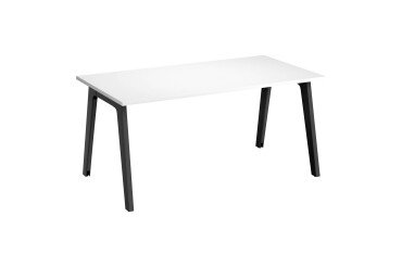 Mesa recta Eden Arco An 160 cm blanco patas metal