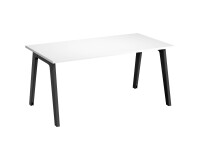 Bureau droit Exprim Arche blanc L 160 cm avec goulotte