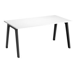 Bureau droit Exprim Arche blanc L 160 cm avec goulotte