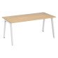 Mesa recta Eden Arco An 180 cm roble patas metal