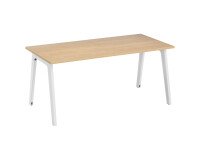 Bureau droit Exprim Arche chêne clair L 180 cm avec goulotte