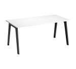 Bureau droit Exprim Arche blanc L 180 cm avec goulotte