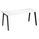 Bureau droit Exprim Arche blanc L 180 cm avec goulotte