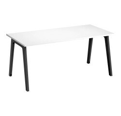 Bureau droit Exprim Arche blanc L 180 cm avec goulotte